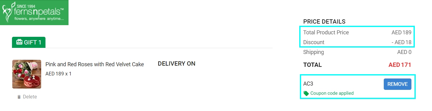 Ferns N Petals Coupon Code 