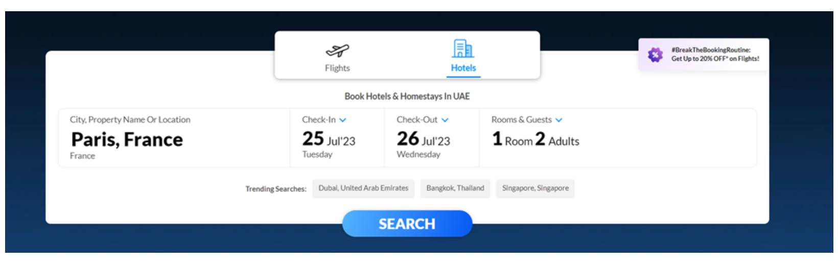 MakeMyTrip discount on top hotels