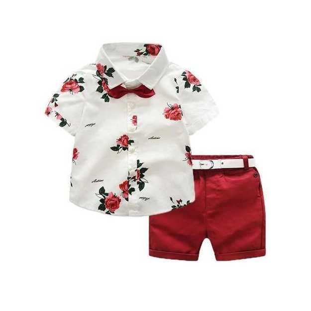 Floral Print on Baby Boy Clothes